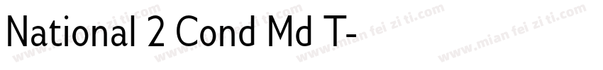 National 2 Cond Md T字体转换